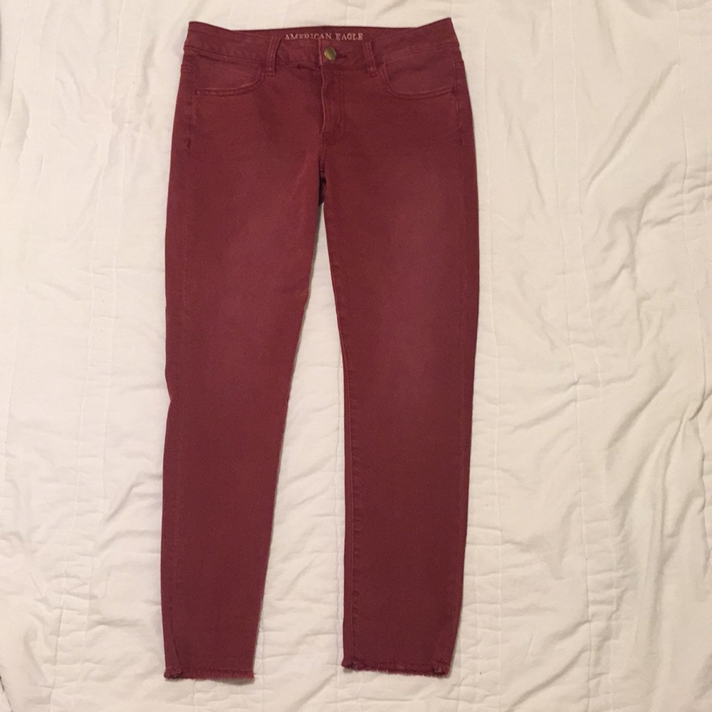 Maroon American Eagle Jeans